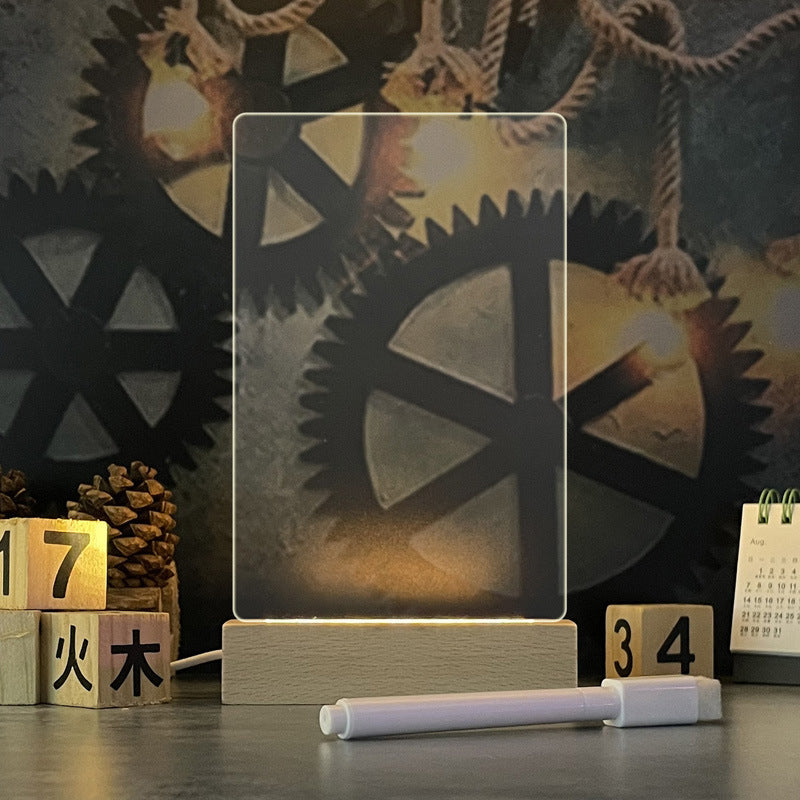 GlowNote™ – Lámpara LED Creativa con Pizarra Iluminada para Mensajes y Notas que Inspiran.
